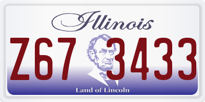 IL license plate Z673433