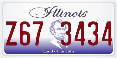 IL license plate Z673434