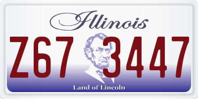 IL license plate Z673447