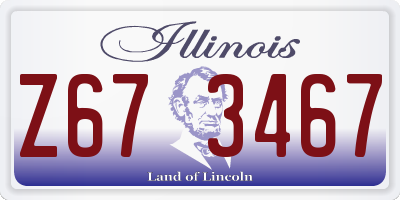 IL license plate Z673467