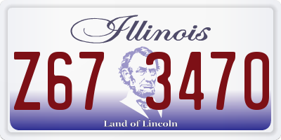 IL license plate Z673470