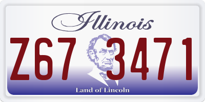 IL license plate Z673471