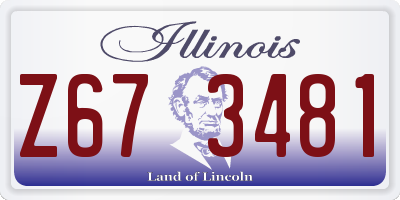 IL license plate Z673481