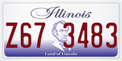 IL license plate Z673483