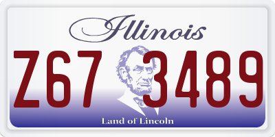 IL license plate Z673489