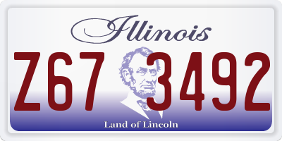IL license plate Z673492