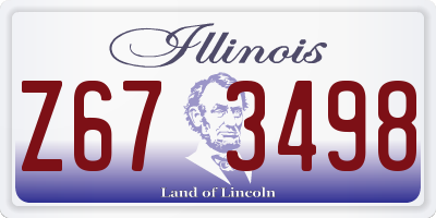 IL license plate Z673498