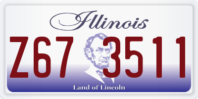 IL license plate Z673511