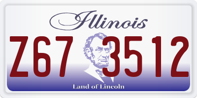 IL license plate Z673512