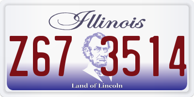 IL license plate Z673514