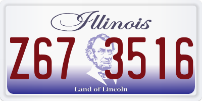 IL license plate Z673516