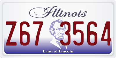 IL license plate Z673564