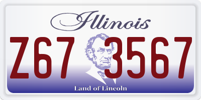 IL license plate Z673567
