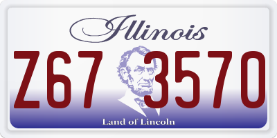 IL license plate Z673570