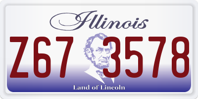 IL license plate Z673578