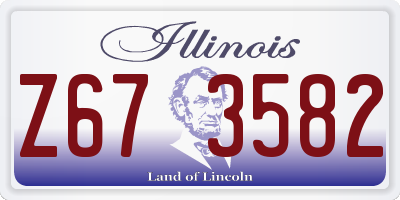 IL license plate Z673582
