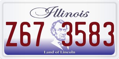 IL license plate Z673583