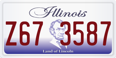 IL license plate Z673587