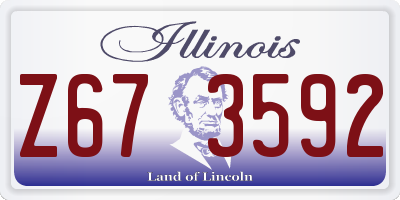 IL license plate Z673592