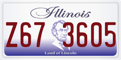 IL license plate Z673605