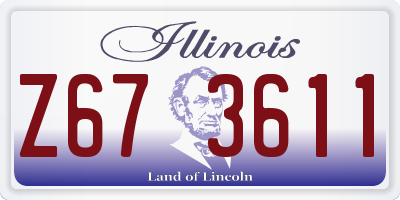 IL license plate Z673611