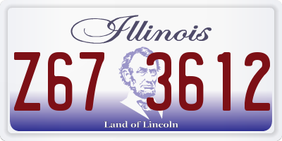 IL license plate Z673612