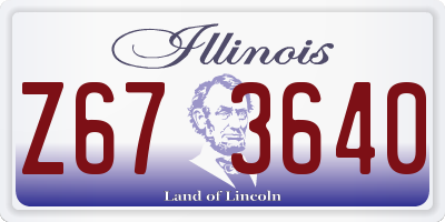 IL license plate Z673640