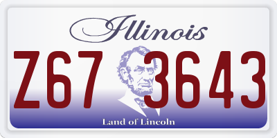 IL license plate Z673643