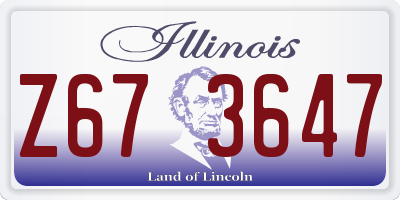 IL license plate Z673647