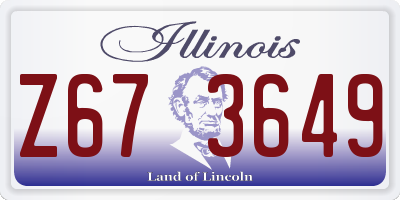 IL license plate Z673649