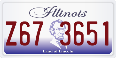 IL license plate Z673651