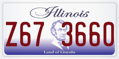 IL license plate Z673660