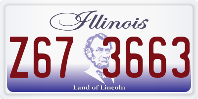 IL license plate Z673663