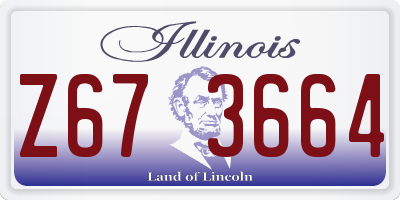 IL license plate Z673664