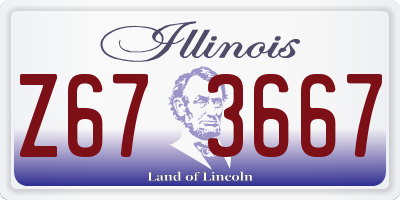 IL license plate Z673667