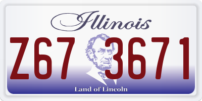 IL license plate Z673671