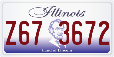 IL license plate Z673672