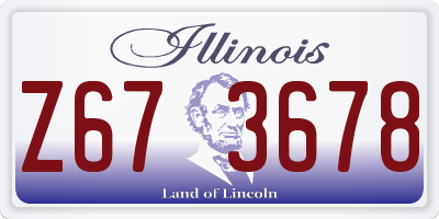 IL license plate Z673678
