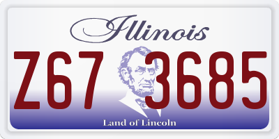 IL license plate Z673685