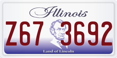 IL license plate Z673692