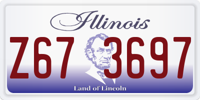 IL license plate Z673697