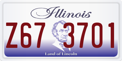 IL license plate Z673701