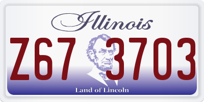 IL license plate Z673703