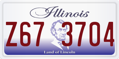 IL license plate Z673704