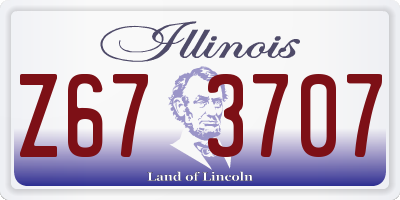 IL license plate Z673707