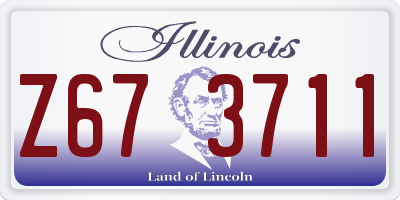 IL license plate Z673711