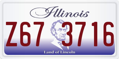 IL license plate Z673716