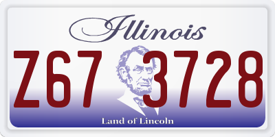 IL license plate Z673728