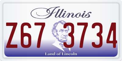 IL license plate Z673734
