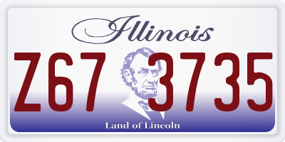 IL license plate Z673735